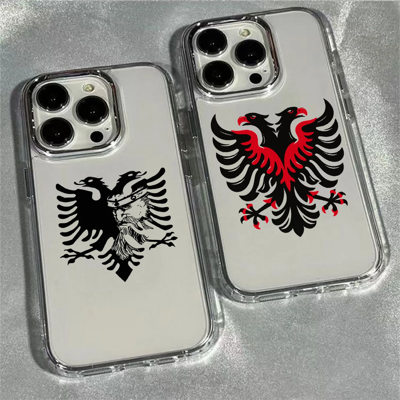 Albanian Eagle Transparent Soft Phone Case