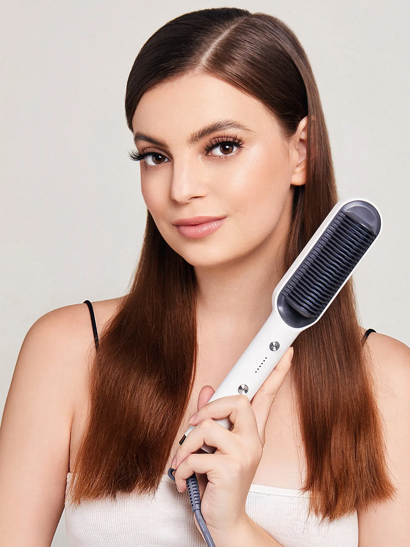Upgrade 2-in-1 Portable Electric PTC Multi-function Quick Hot Pro Hair Straightener Dropshipping 2