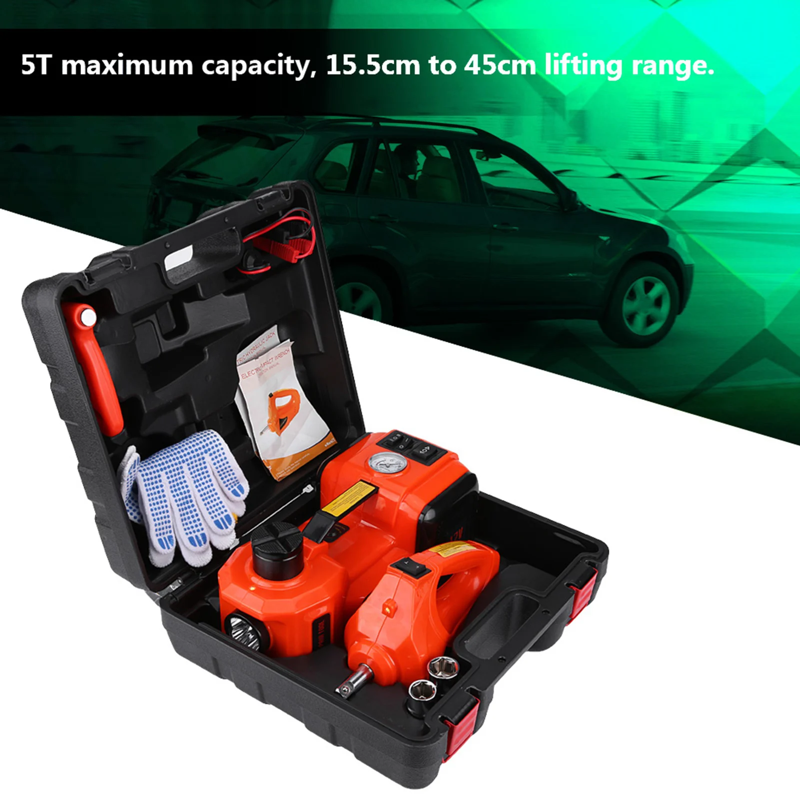 5Ton 12V Automotive Car Electric Floor Jack Garage and Emergency Equipment Auto Jack Electric Jack Auto Electric Jack