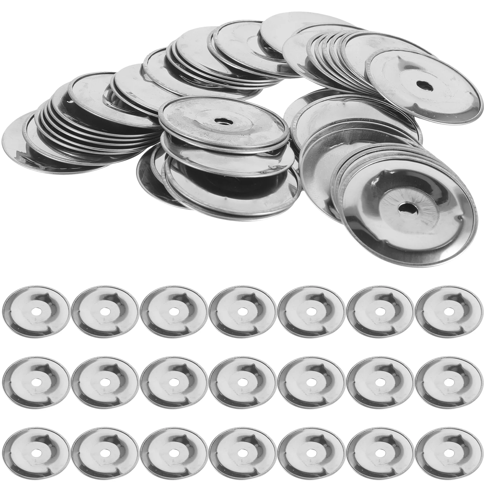 50pcs Cymbal Ching Rings Drum Cymbal Ring Replacement Accessories Percussion Instrument Bell Snare Tambourine Ring Steel