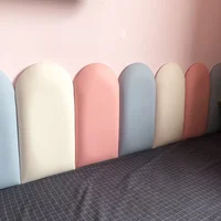 1PC 40x20cm Nordic Style Headboard Bedroom Head Board Stickers Room Anti-collision Wall Panels Home Decoration 3