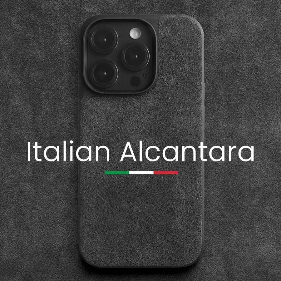 ALCANTARA Phone Case for iPhone 15 Pro Max 14 13 12 mini 11 Xs Max 7 8 Supercar Same Artificial Leather Business Luxury Cover