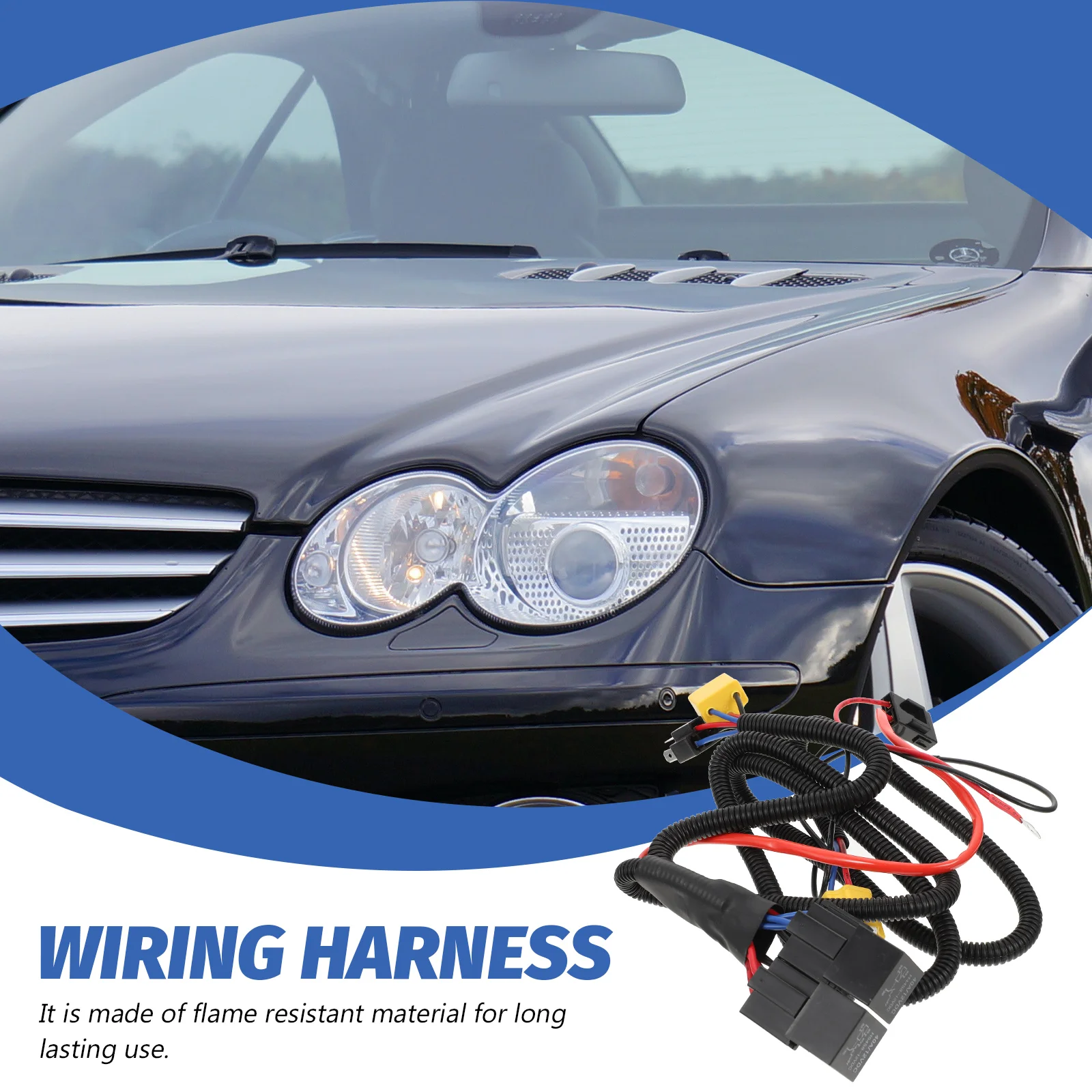 H4 Halogen Wire Harness Wiring Harness LED Light Brightness Booster Wiring Kit Headlight Booster Wire For H4 / car headlight wiring harness