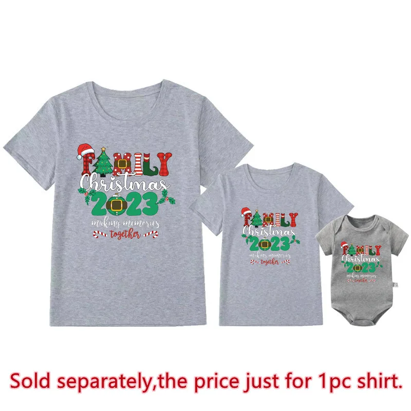 Family Christmas Making Memories Together Family Christmas Shirts Cotton Matching Look Reunion Xmas Holiday Outfits