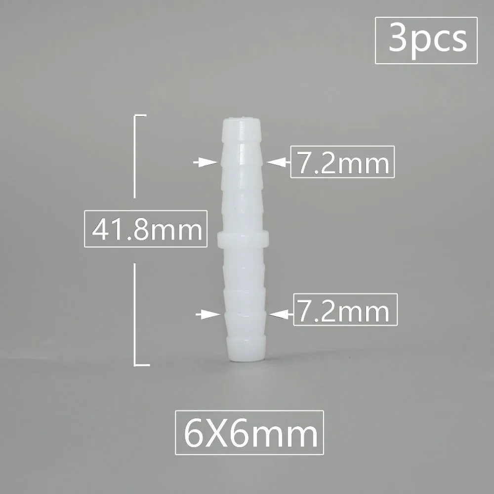 4/6/8/9/10/11/12mm PE Food Grade Direkt Reduzierung Widerhaken Anschlüsse Aquarium Tank Luftpumpe Adapter Bewässerung Schlauch Joint – Detail 5