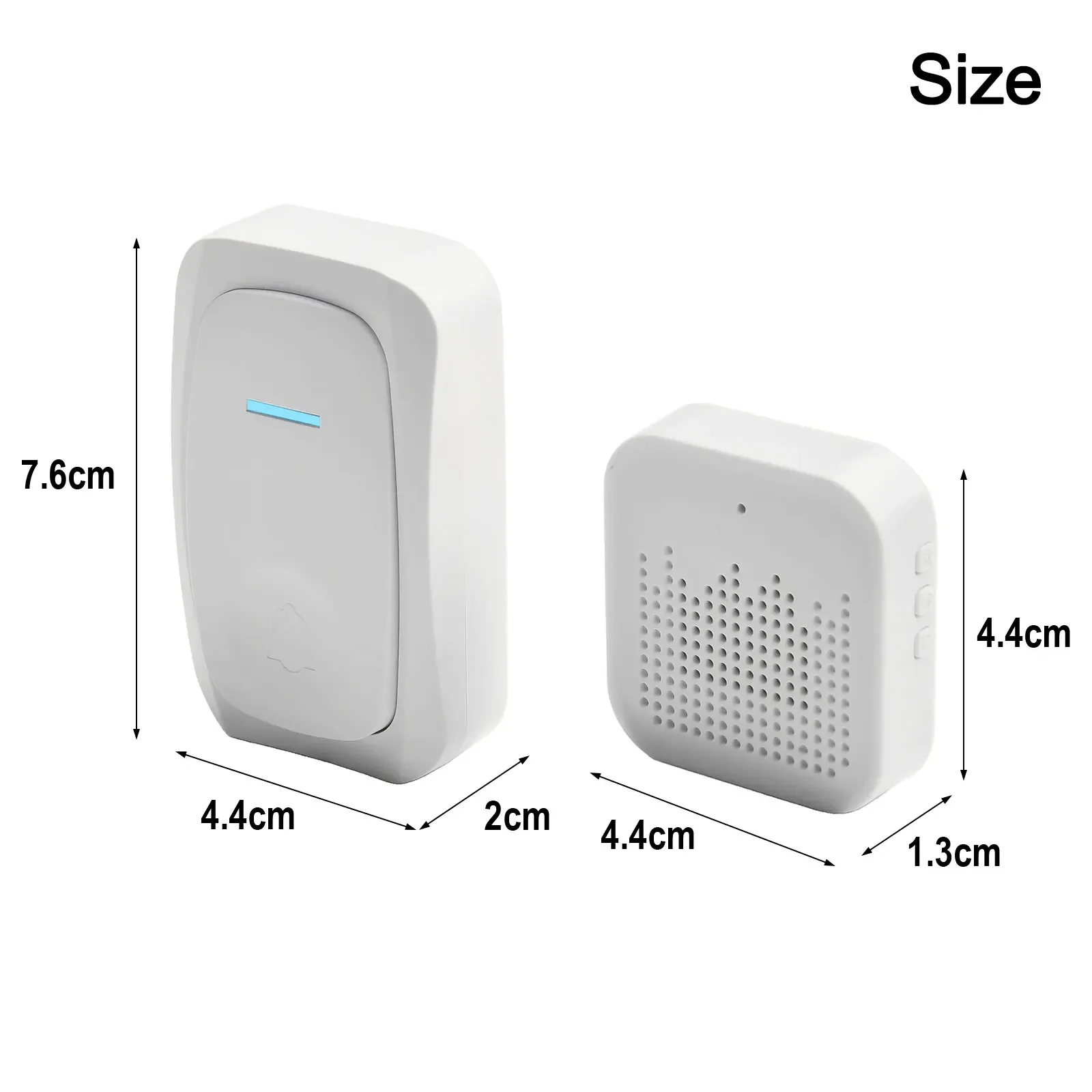 Wireless Doorbell With High Volume Smart Home For Elderly Supports 32 Ringtones 32 Ringtones Available Built-in Button Battery