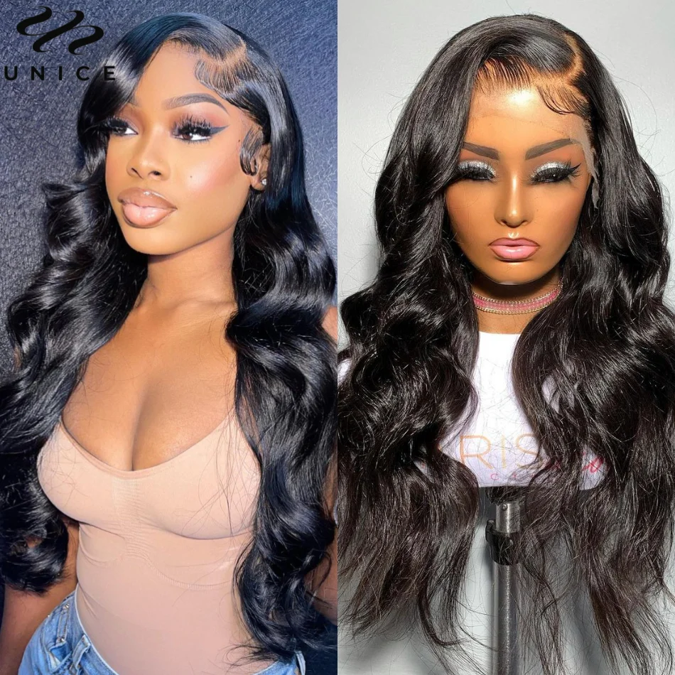 

13x4 HD 13x6 HD Lace Frontal Wig Human Hair Body Wave Wig Pre Plucked HD Lace Wigs Natural Wavy 180 Density Full Wig for Women