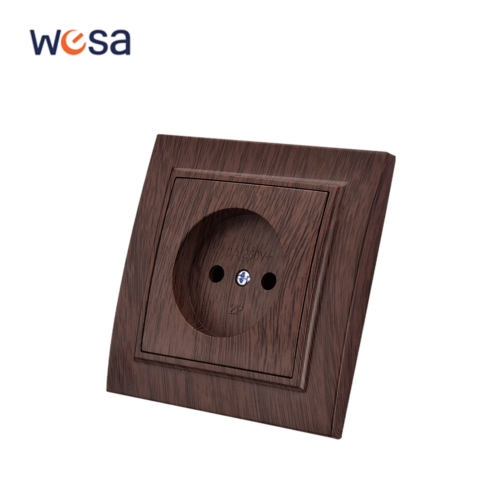 WESA Brown Wooden Wall Surface Socket Plug Power Socket Electrical ...