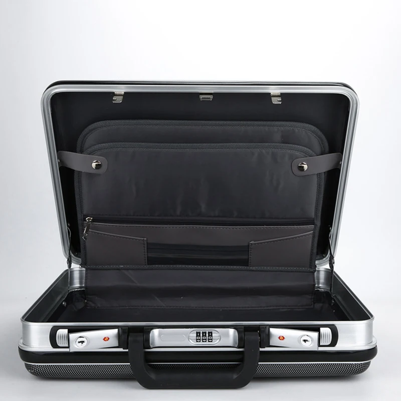 ABS Portable Code Box Business Aluminum Alloy Briefcase Tools and Instruments Case Pack Information Toolox Travel Boarding Bag 4