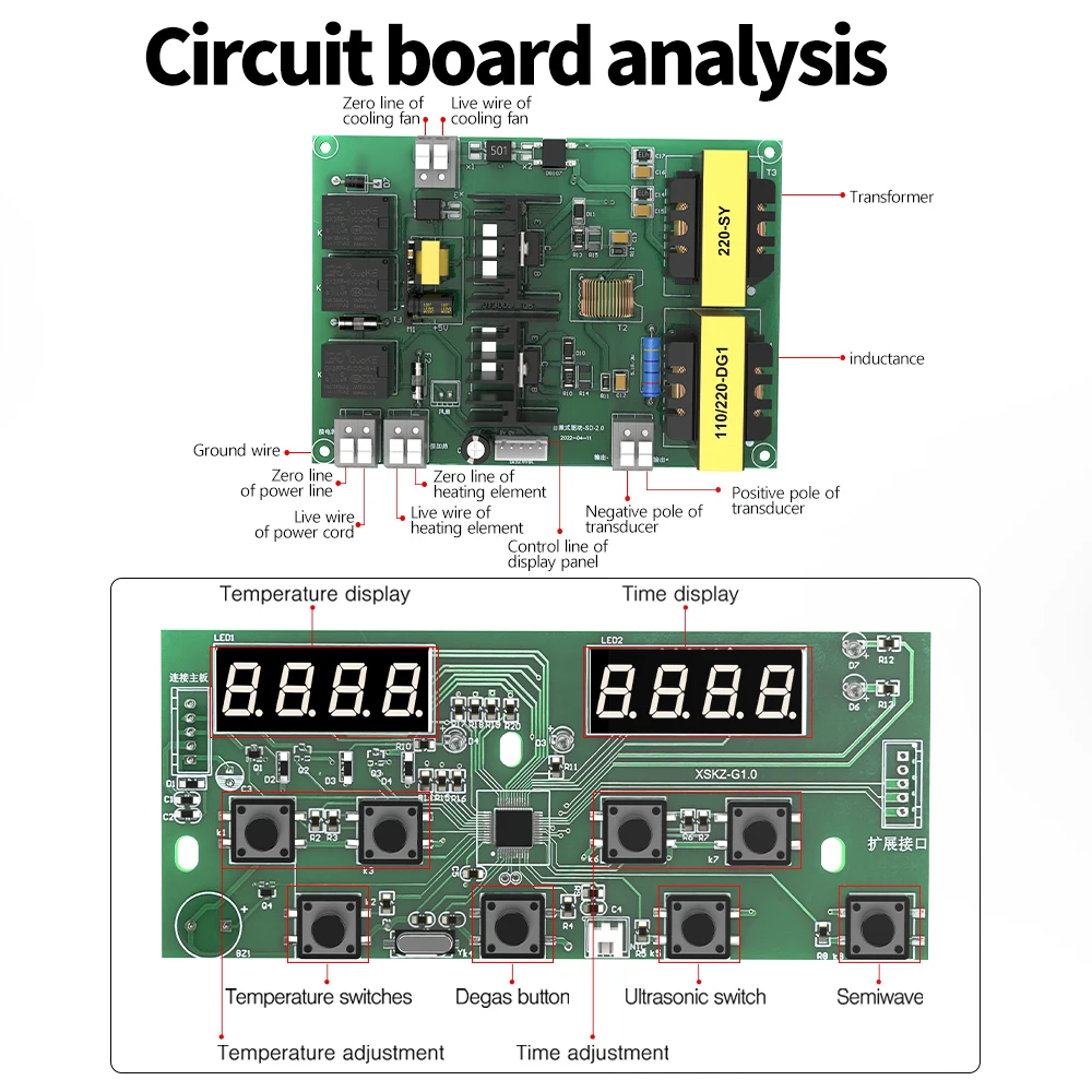 Ultrasonic Cleaning Accessories 60~900W DIY Kits 40KHz Ultrasound Transdcuer Drive PCB Digital Controrl Parts 2
