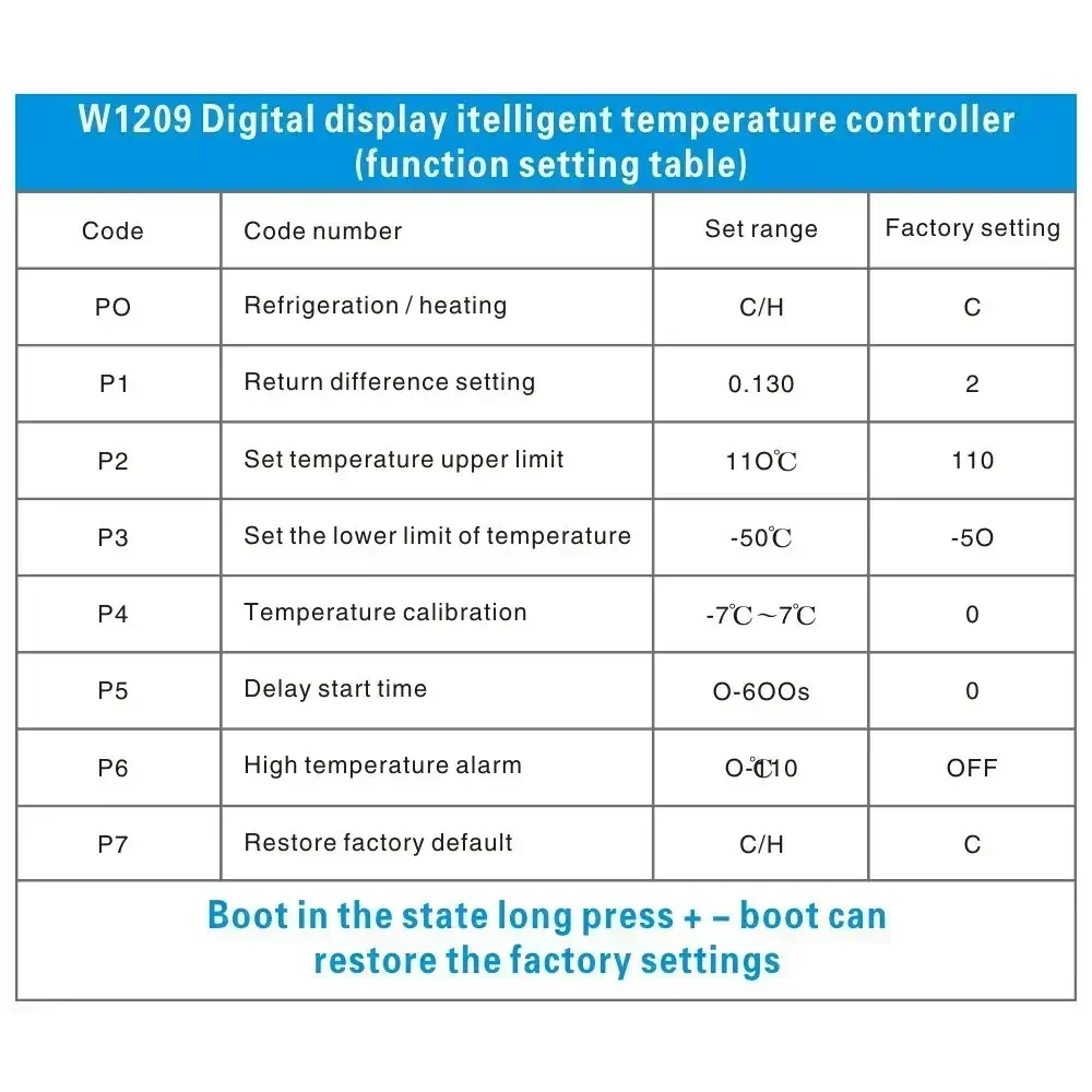 1PCS XH-W1209 DC 12V Digital Thermostat Temp Controller Module with LED Display Temperature Controller Switch Module