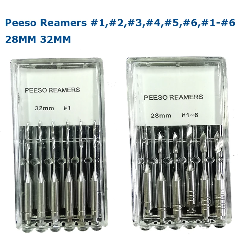 Dental Tools Root Cannal Endo Peeso Reamers Drill 28mm 32mm Stainless