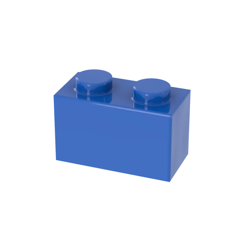 Colorful 1x2 Building Blocks Set - Creative DIY Thick Bricks Collection