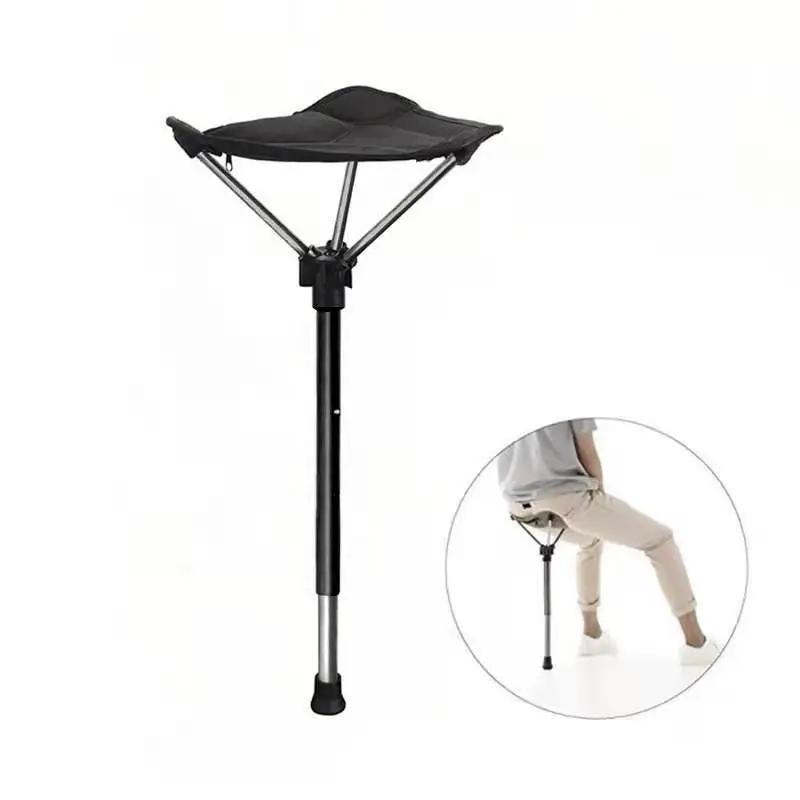 Aluminum alloy Stool Mini Portable Retractable Stool Adjustable Outdoor Furniture Folding Chair Camping Hiking Fishing Line Up