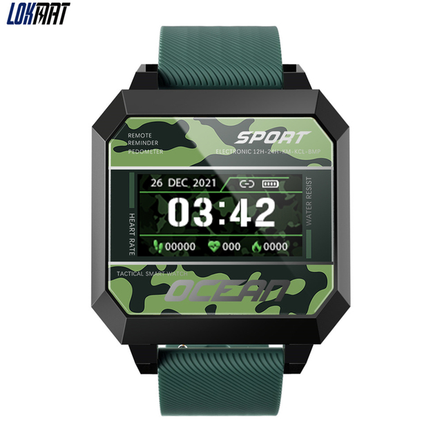 OCEAN 2 Sports Smart Watch 0.96'' TFT Single-Touch Screen Sleep Heart Rate Blood Pressure Monitor Message Smartwatch