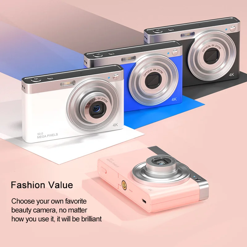 50 Megapixel 4K Ultra-High Definition 2.88-inch IPS Screen 8x Optical Zoom Digital Camera Telescopic Iens Entry-Ievel Camera