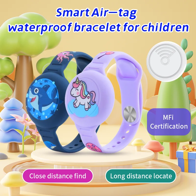 Kids Children Anti-lost Bracelet(Tag Included) Finder Working With IOS Find My Real Time Tracking Christmas Gifts key finder anti lost tracker bluetooth finder