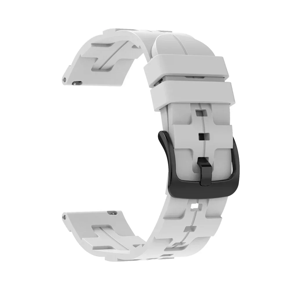 Silicone Sports Bracelet Watchband, 20mm/22mm Adjustable Strap