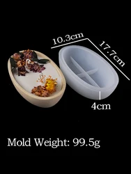 Elliptical Concrete Candle Holder Silicone Mold for DIY Craft and Home Decor (Large)