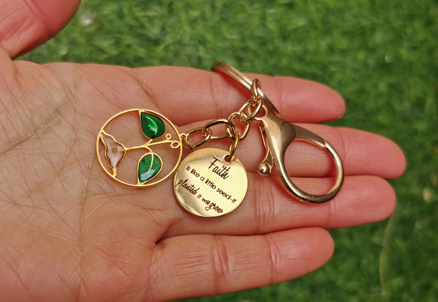 2022 New Mustard Seed Keychain, Mustard Seed Faith,matthew 17 20 Gift