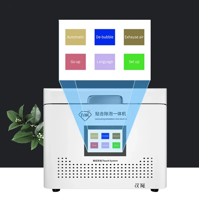 

TBK-808A 2 in 1 Vacuum Lamination Machine for 13inch iPad Mobile Phone Screen Flat Front Glass Built In Bubble Remover Repair