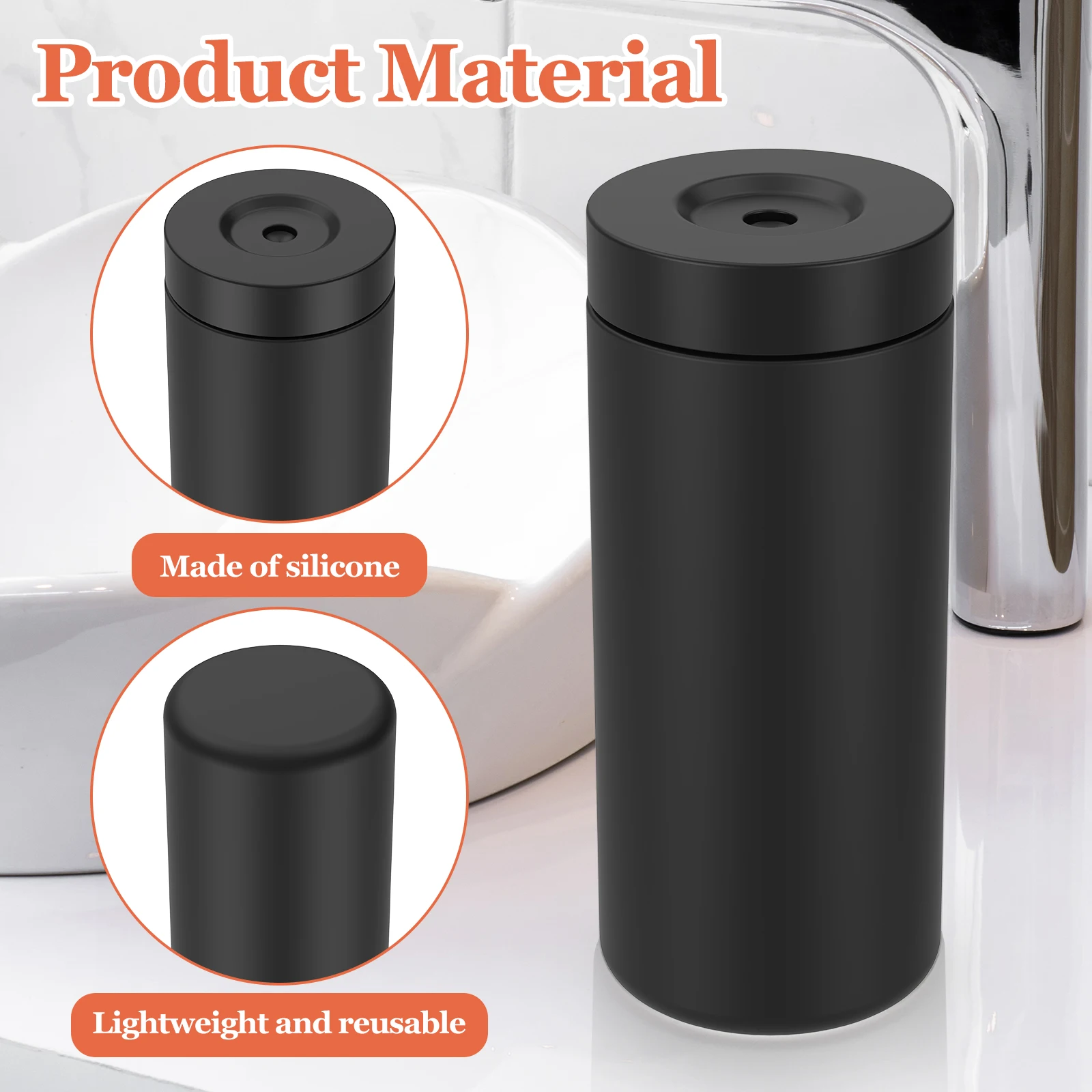 Silicone Dish Soap Dispenser 240ml Reusable Dish Soap Squeeze Bottle Portable Dishwashing Liquid Dispenser For Kitchen Sink