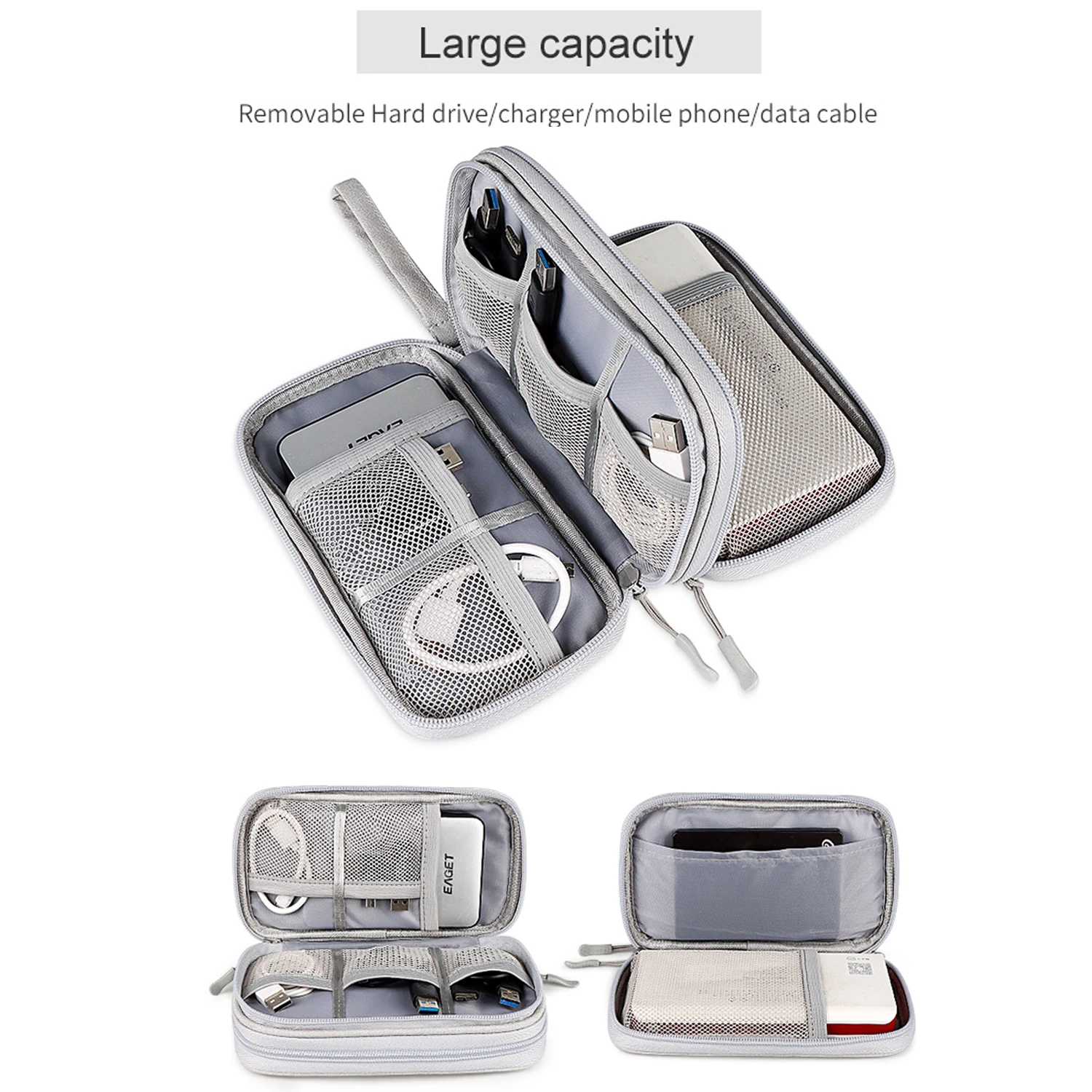Electronic Accessories Organizer Waterproof USB Cable storage Bag hdd bag Power Bank Charging Cords Chargers Mouse Earphone data cable storage bag cable storage bag cable organizer pouch electronic accessories case digital accessories bag