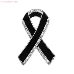 Elegant Black Alloy Brooch Pin for Bags, Hats, and Clothing Decoration (Silver)