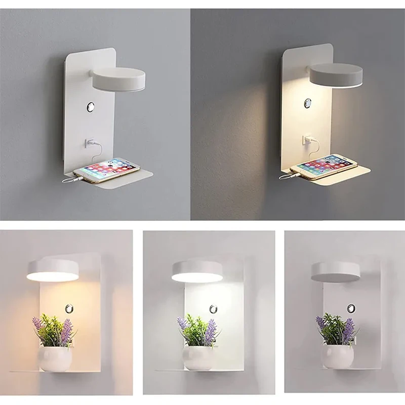 LED Wall Lamp with USB 4
