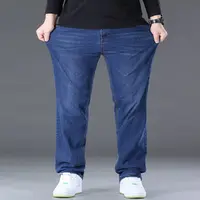 10XL Men's Classic Jeans Man Pants Oversize Plus Size FASHION JEAN Wide Leg Trousers Baggy Clothes Clothing Cargo Male Mens Slim 2