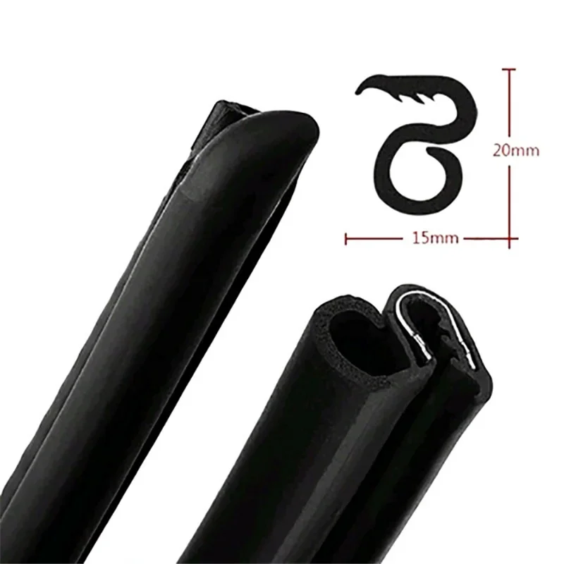 1order=100Meter Car Door Rubber Seal Strips Auto Double Layer Sealing Stickers Door Trunk Sound Insulation Weatherstrip Interior