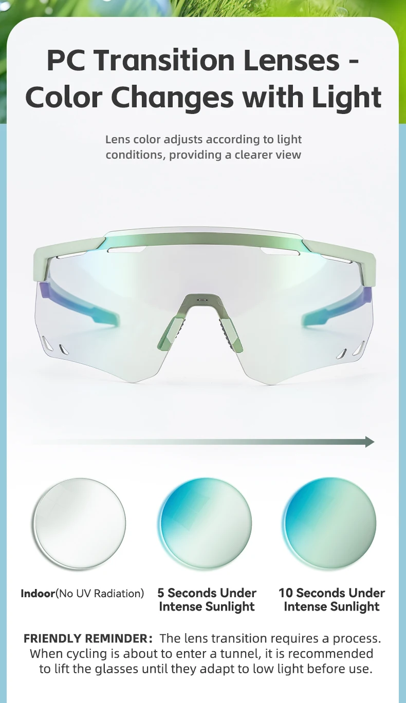 Rockbros Fahrrad brille MTB Rennrad Brillen fahren Golf brille Schutz Sport UV400 Sonnenbrille polarisiert/photo chrom – Detail 8