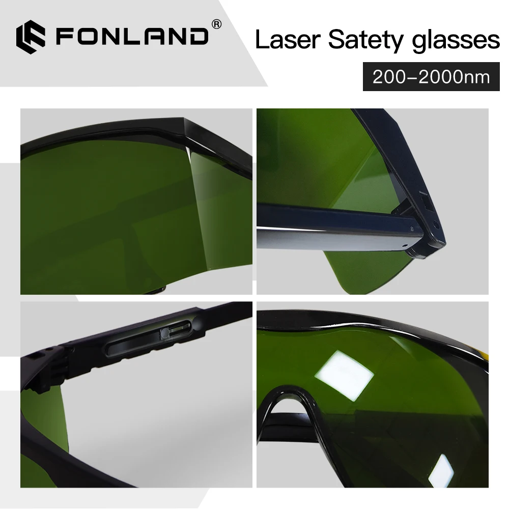 200nm-2000nm Laser Safety Eye Protective Glasses for Laser Marking & Engraving with Protect Case