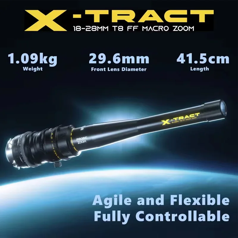 DZOFILM X-Tract 18-28mm T8 프로브 줌 렌즈 0 ° /90 °   ARRI PL 마운트 카메라용 PL 마운트 풀프레임 광각 매크로 렌즈