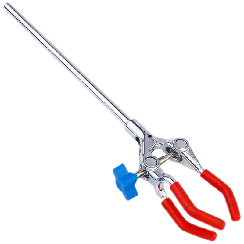 Safe Lab Holder Tube Adjustment Range Laboratory Three Prong Flask Clip Clamp Test Tube Clamp Laboratory Stand