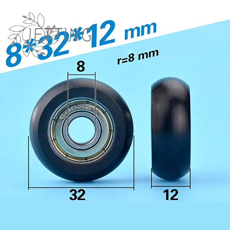 608ZZ Package Plastic Nylon Wrap POM Line Wire Rope Bearing Pulley Plastic Wheel 8*32*12mm 1PC