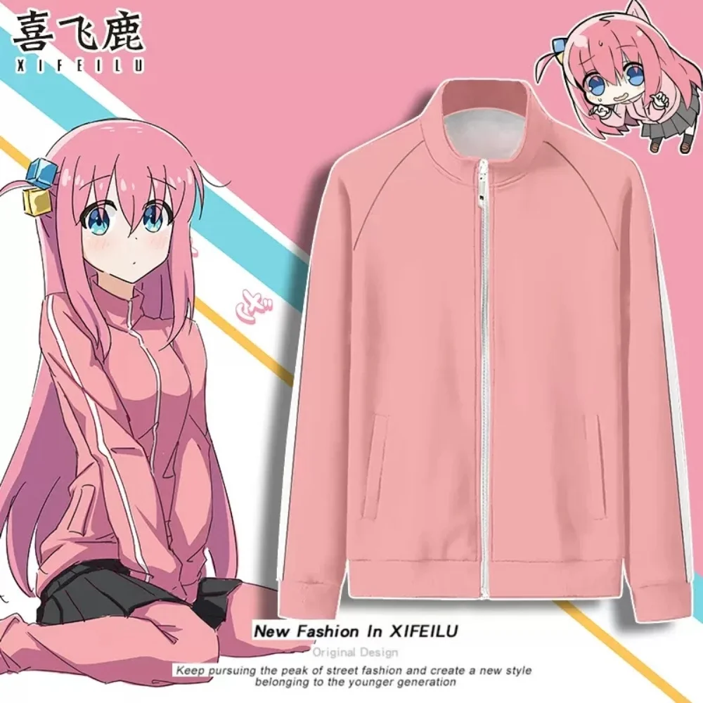 

Bocchi the Rock Gotou Hitori Cosplay Hoodie 3D Printed Pink Hood Pullover Halloween Anime Cosplay