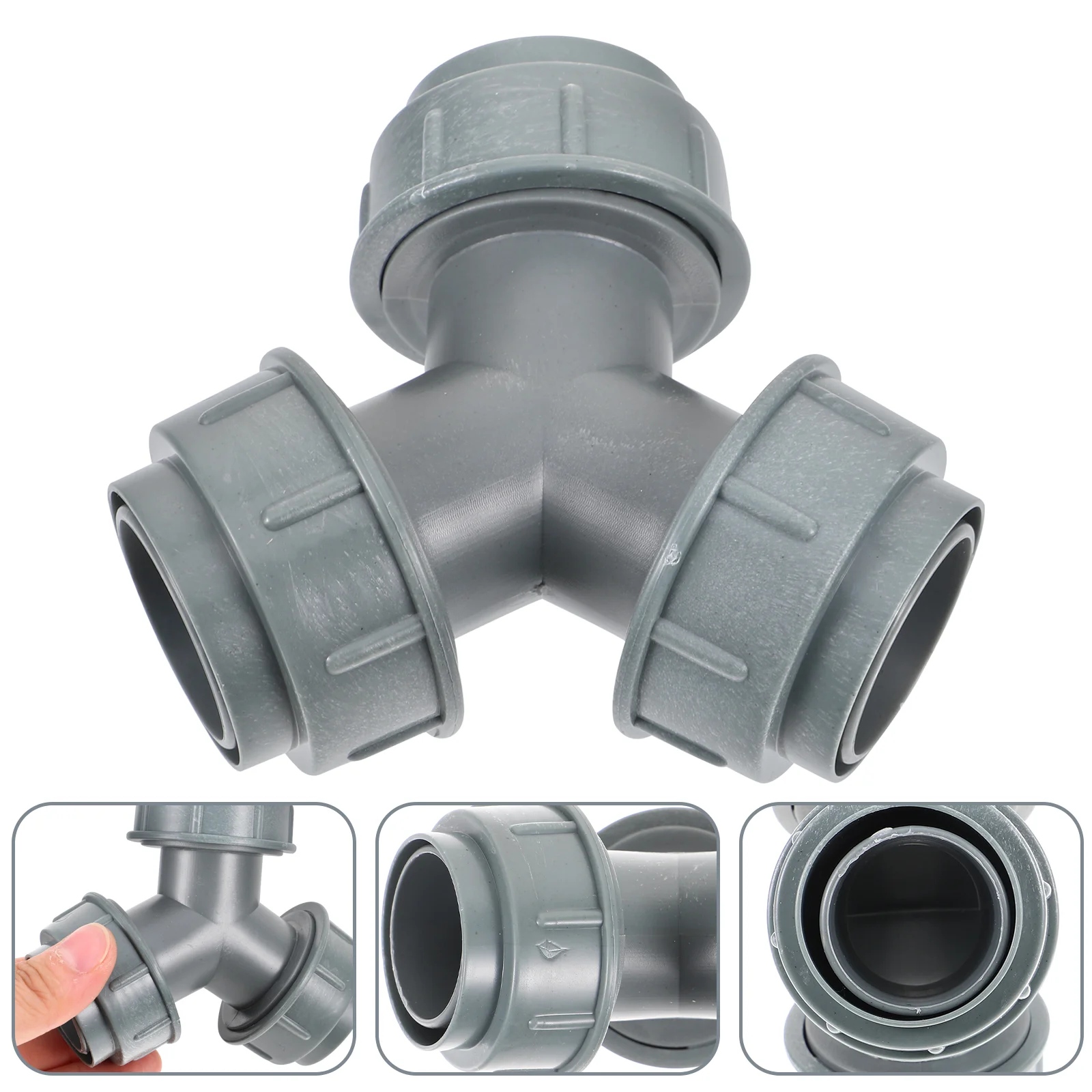 

Y Shaped Splitter Hose Connector Outlet for Washing Machine (Grey)