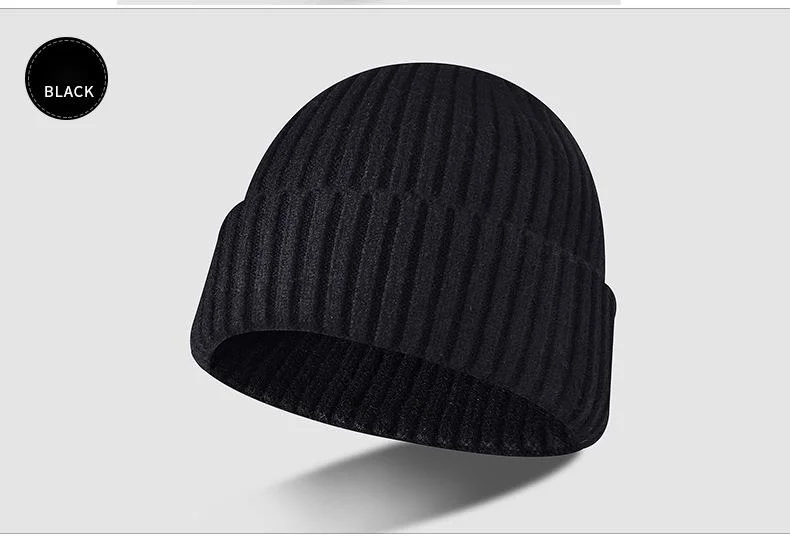 Neue Wollmütze, verdickte Strickmütze für Herren und Damen, lässige Outdoor-Mütze, warme Mütze, kalte Skimütze_voghion.com