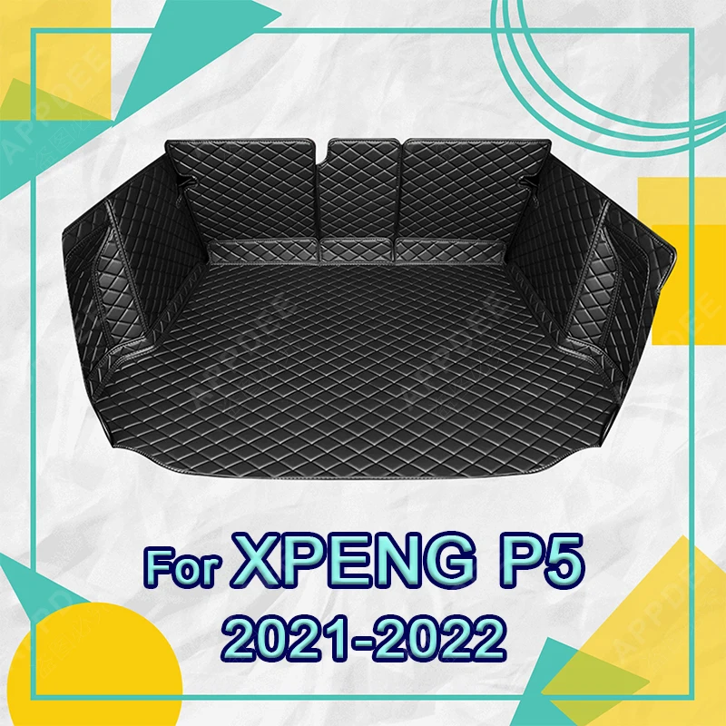 

Auto Full Coverage Trunk Mat For XPENG P5 2021 2022 Car Boot Cover Pad Cargo Liner Interior Protector Accessories