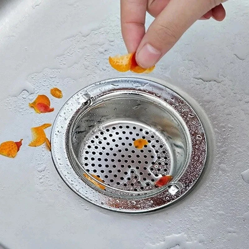 Kitchen sink filter 1PC portable stainless steel mesh drain kitchen sink filter screen slag screen floor drain size