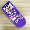 Cotton Socks Donald Duck Daisy Cartoon Lady Short Cotton Socks Cute Color Mickey Minnie Boat Socks Disney 6