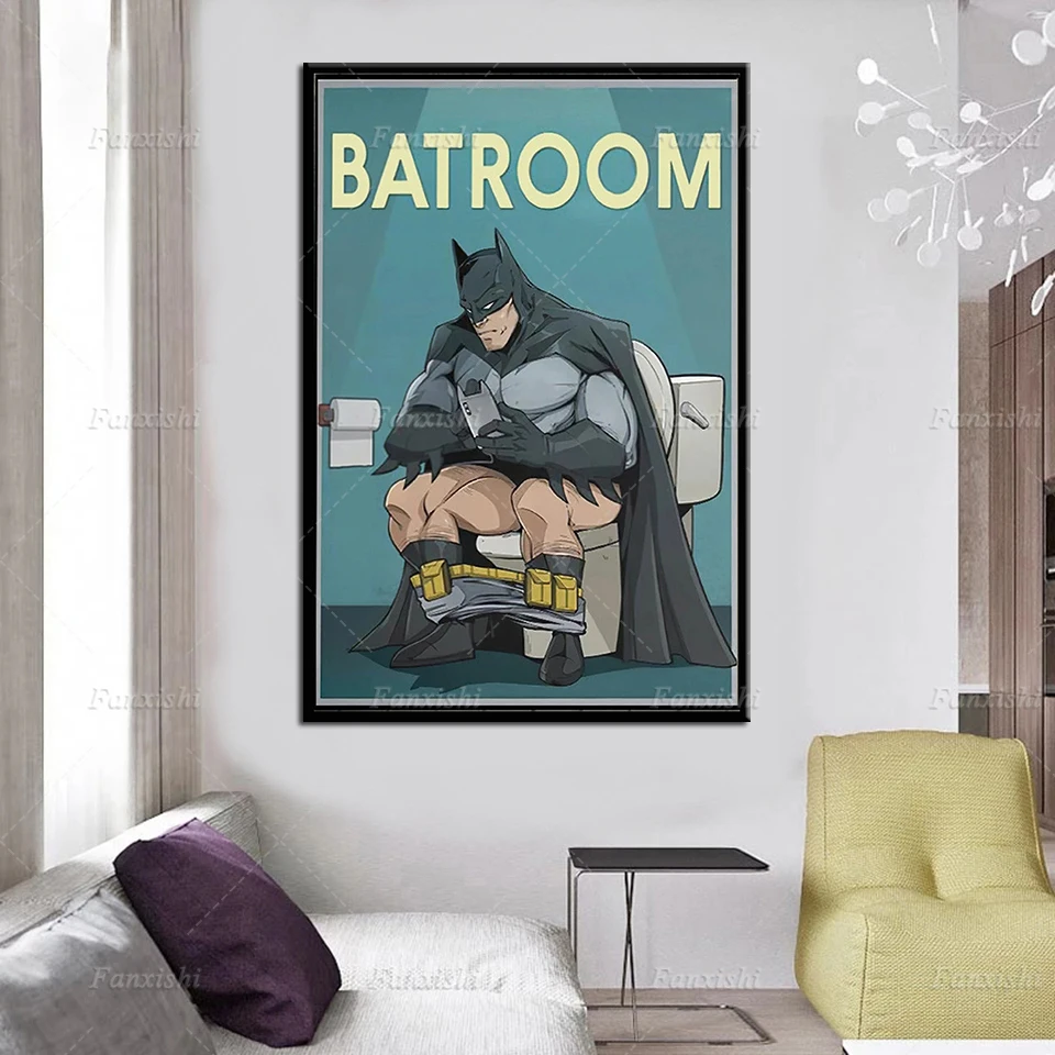 Постер для ванной комнаты винтажный постер Забавный декор вдохновленный смешное