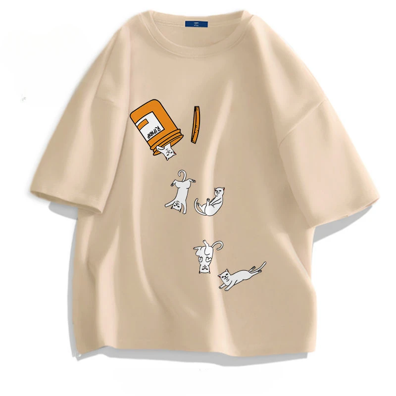 

New Japanese T-shirt Harajuku boys summer short sleeved youth trendy casual loose cotton half-sleeved T-shirt graphic shirt y2k