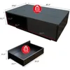43.3IN LED Black Coffee Tables for Living Room with 16 Colors LED Lights Modern Coffee Table with Storage Drawer Rectan 2