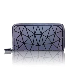 Chic Luminous Geometric Zipper Wallet (Triangle)