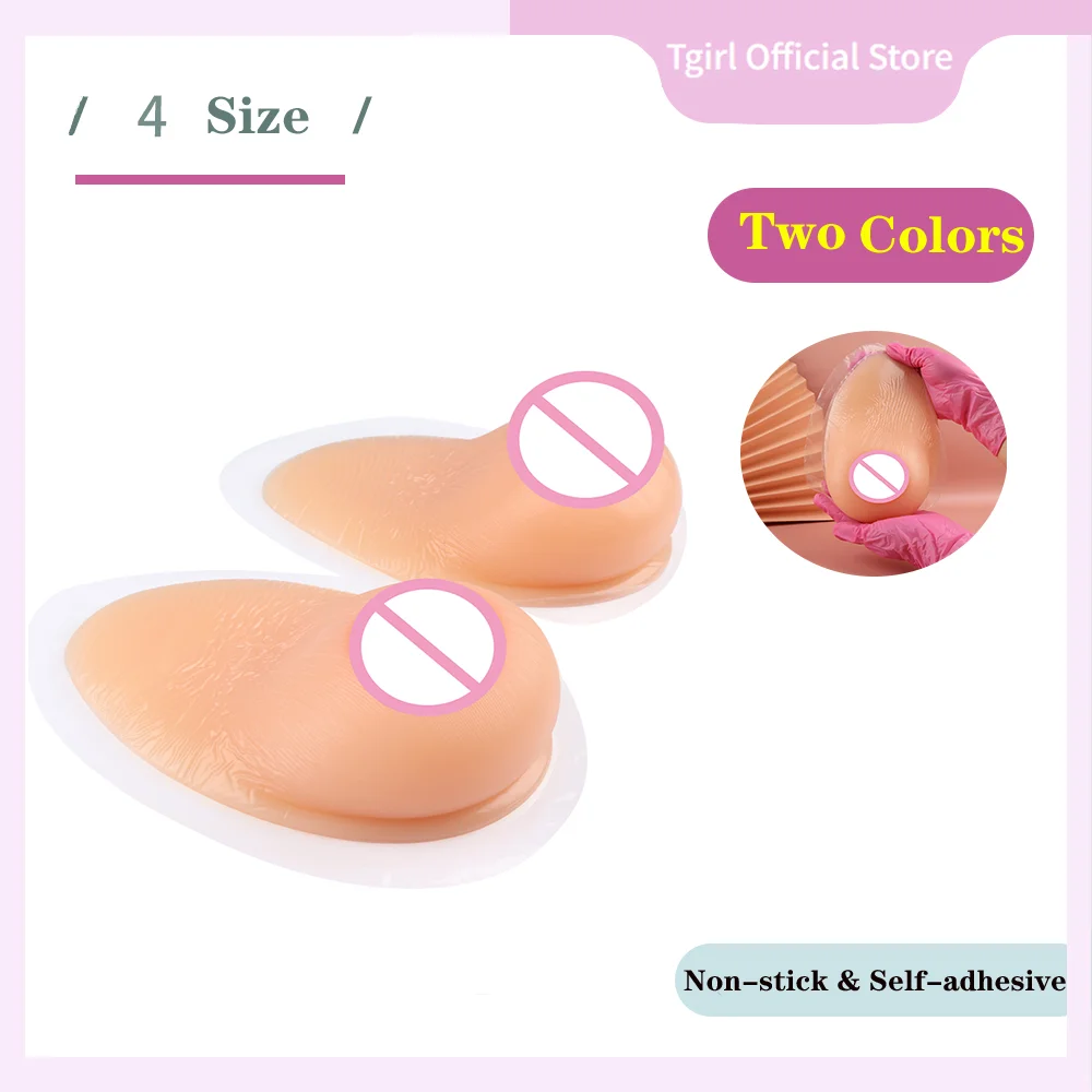 Tgirl Realistic Big Boobs Silicone Pad Adhesive Breasts Form for Mastectomy Bra Insert