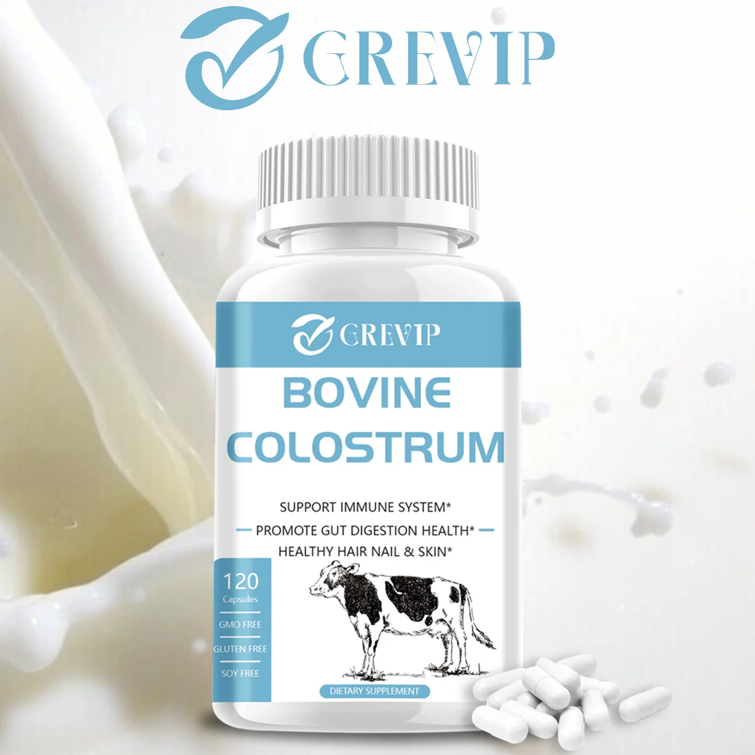 Bovine Colostrum Supplement 20% IgG For Gut Health Immune Support Muscle Recovery