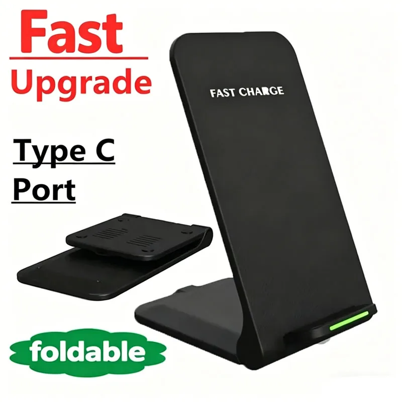 XIKCU  Wireless Charger Stand For iPhone 17 16 15 14 13 12 Pro X XS Max XR 8 Samsung Xiaomi Induction Fast Charging Dock Station