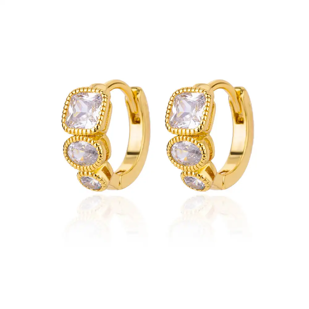 الزركون مثلث أقراط للنساء الفتيات الفاخرة الفولاذ المقاوم للصدأ ثقب هوب القرط 2023 الاتجاه الزفاف الجمالية مجوهرات فام